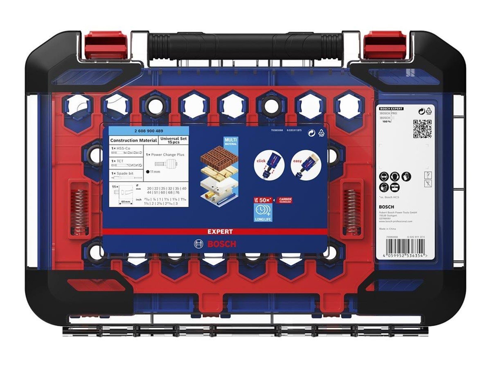 Bosch Construction Material Hole Saw Set 15 pcs