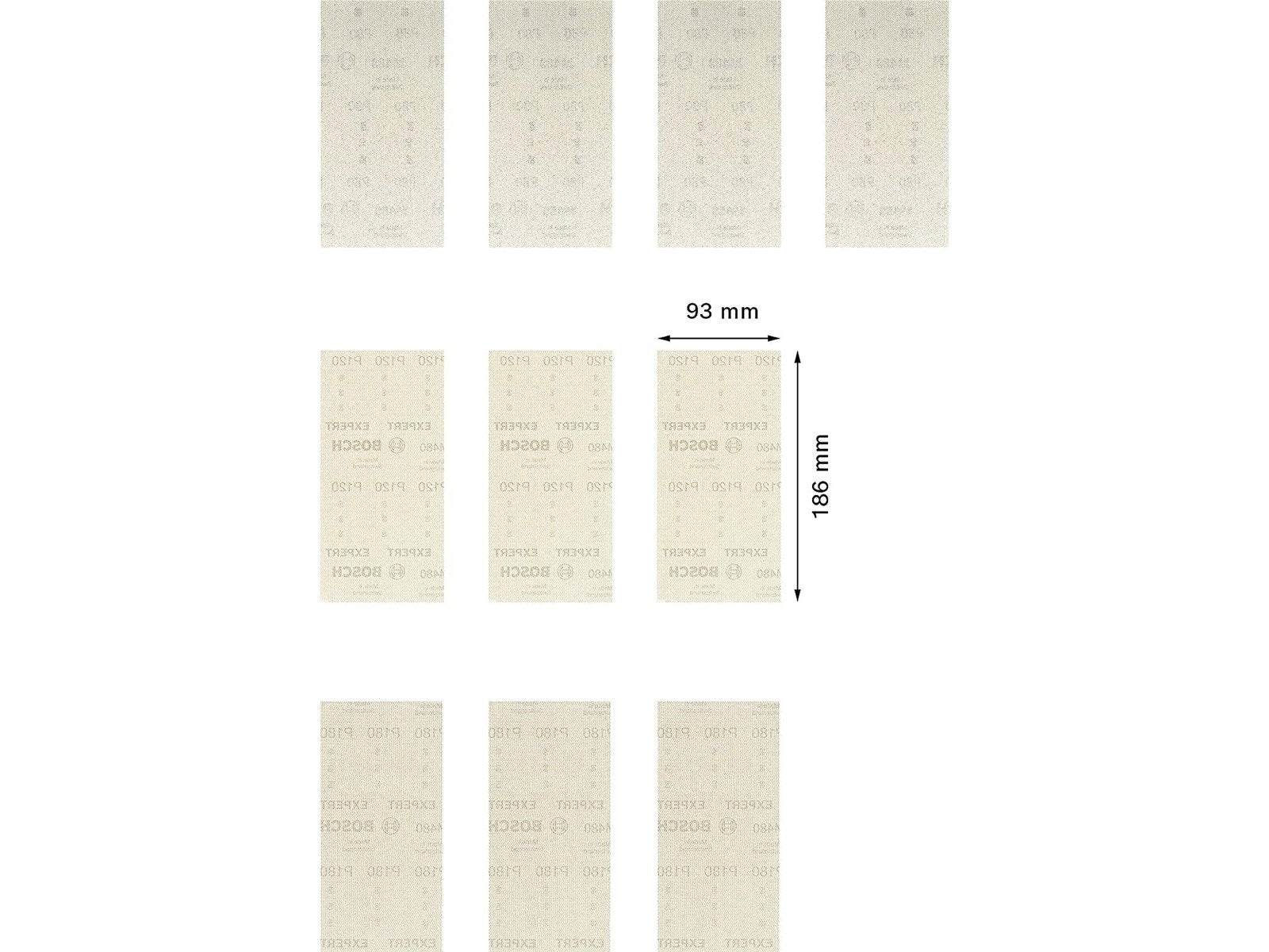Bosch sanding sheet set plan 93x186mm net 10 pcs