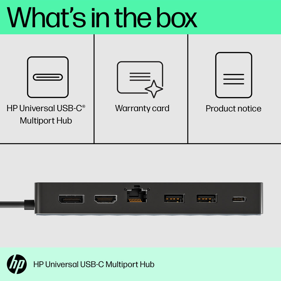 HP Notebook Dockingstation USB-C Universal Multi HUB 50H55AA