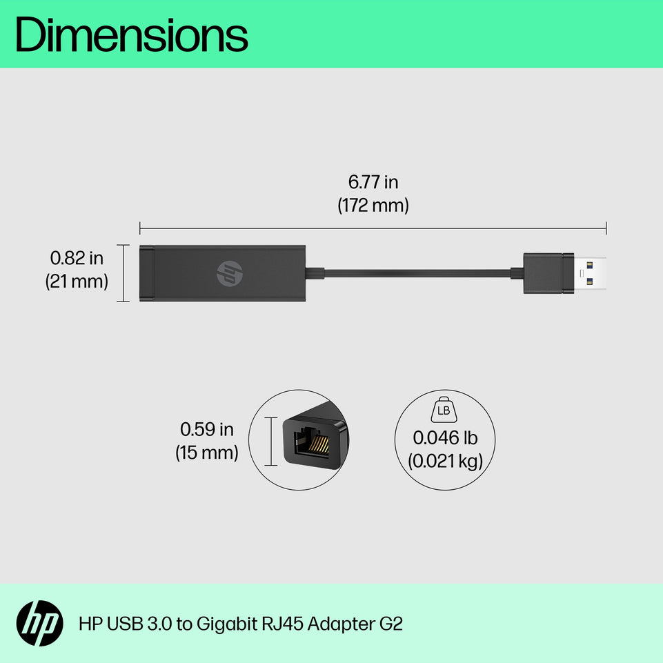 HP Adapter USB-A -&gt; Gig RJ45 Adapter G2