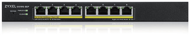 Zyxel GS1915-8EP Smart Managed PoE+ Layer2 NebulaFlex Switch