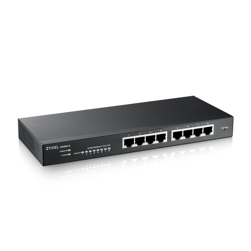 Zyxel GS1915-8 Port Smart Managed Layer2 NebulaFlex Switch