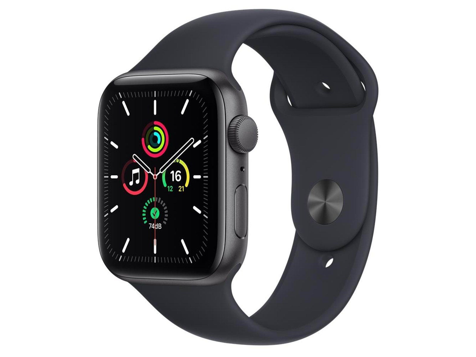 Apple Watch SE GPS 44mm Space Grey Aluminium Case with Midnight Sport Band - Regular