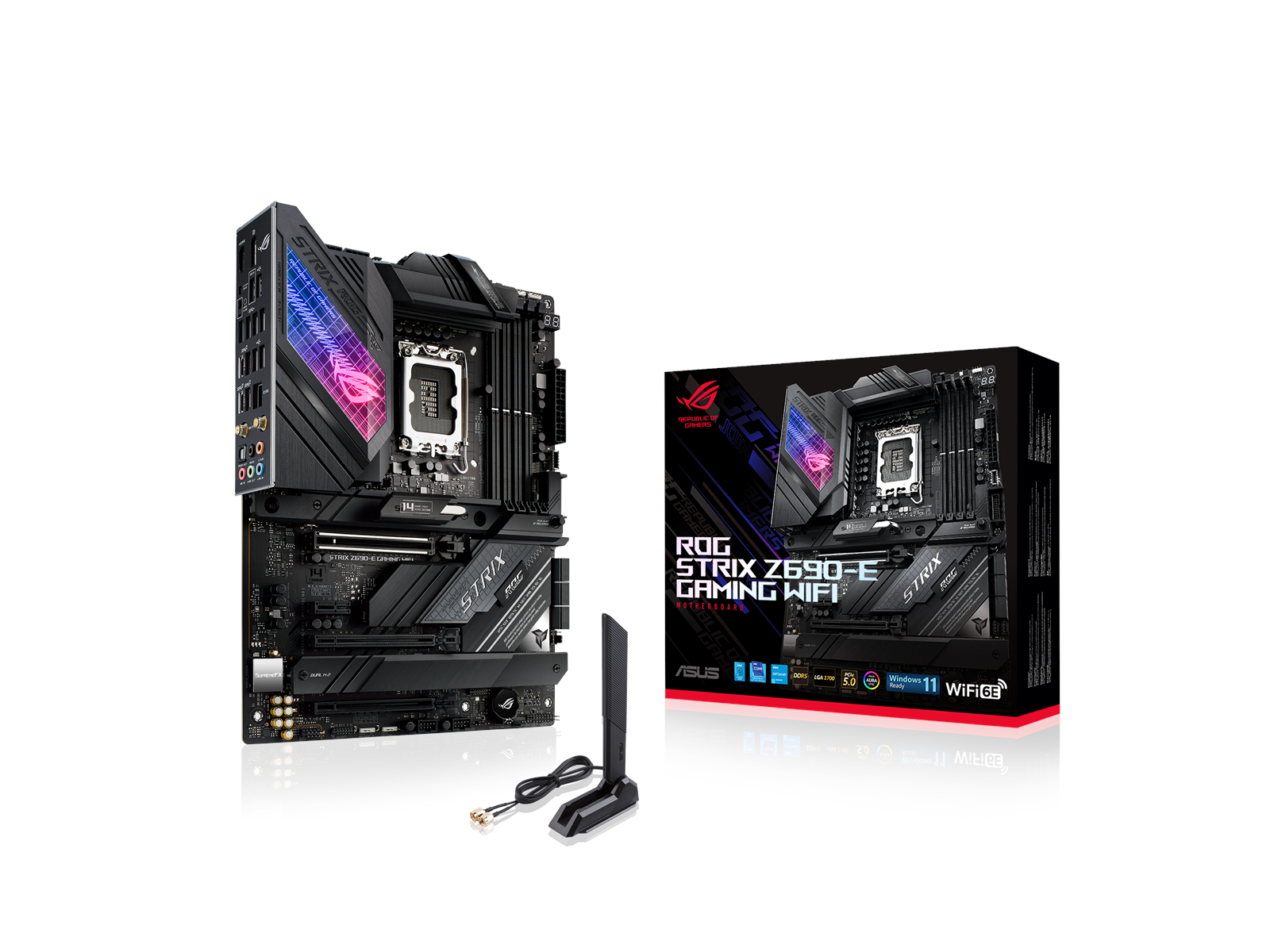 ASUS ROG STRIX Z690-E GAMING WIFI Mainboard - Intel Z690 - Intel LGA1700 socket - DDR5 RAM - ATX