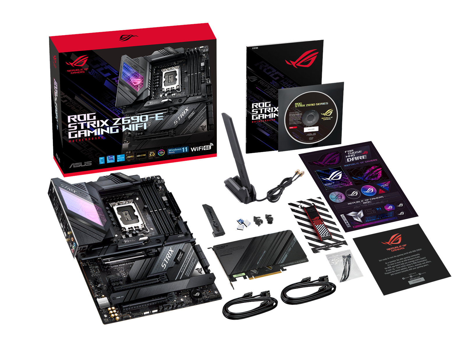 ASUS ROG STRIX Z690-E GAMING WIFI Mainboard - Intel Z690 - Intel LGA1700 socket - DDR5 RAM - ATX