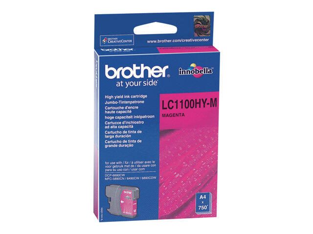 Brother Original LC-1100HYM Druckerpatrone magenta 750 Seiten (LC1100HYM)