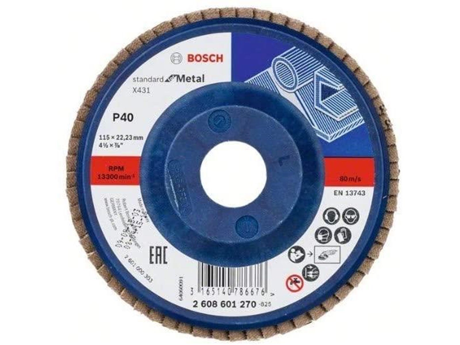 Bosch Flap Disc 115 mm K40