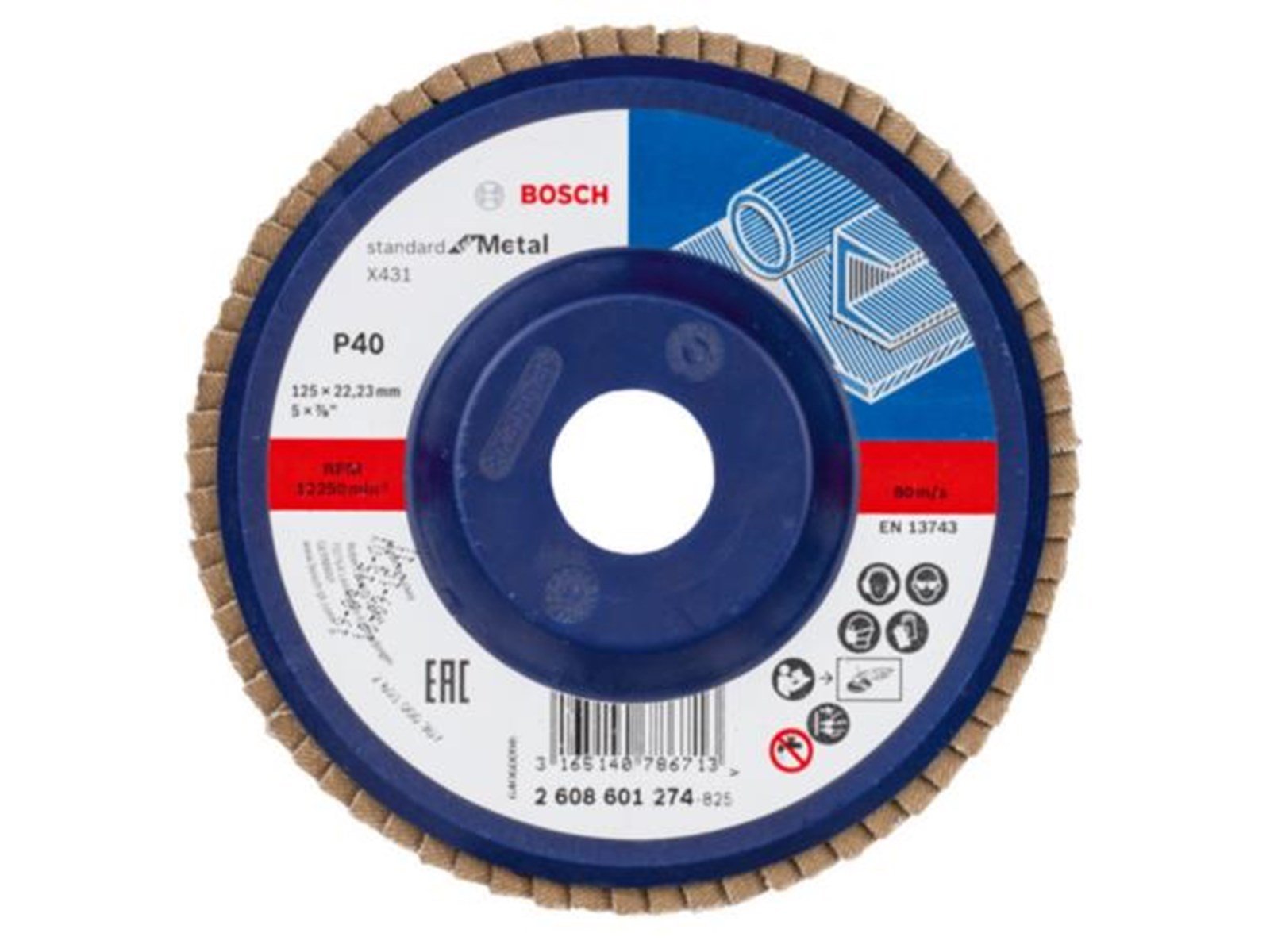 Bosch Flap Disc for Metal 125 mm K40