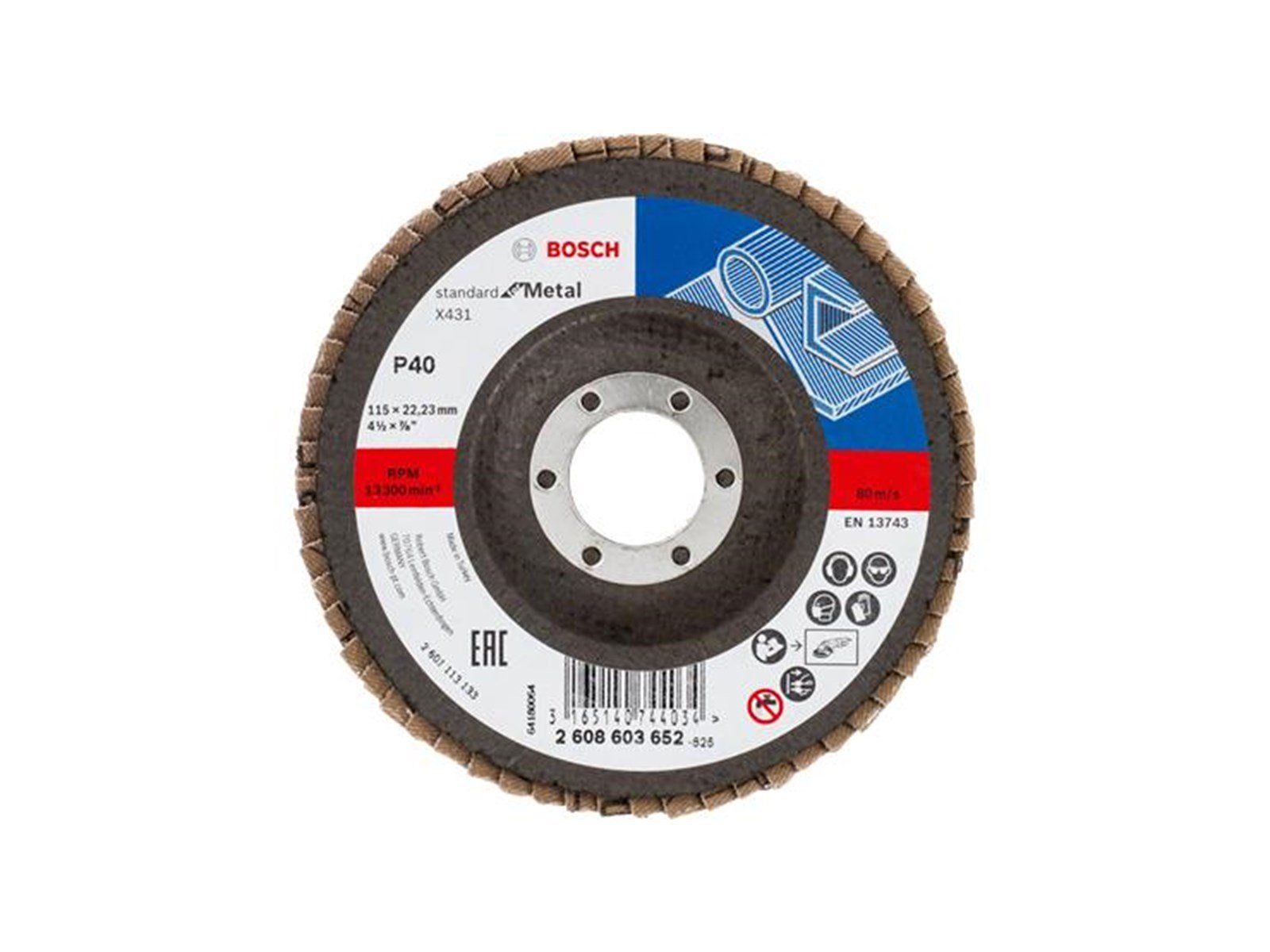 Bosch Flap Disc for Metal 125 mm K40
