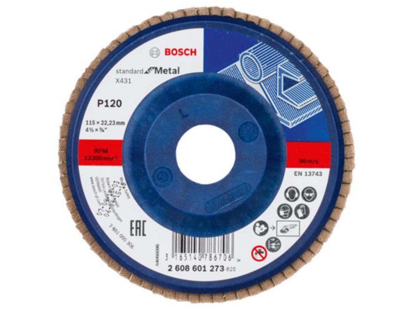 Bosch Flap Disc for Metal 115 mm K120
