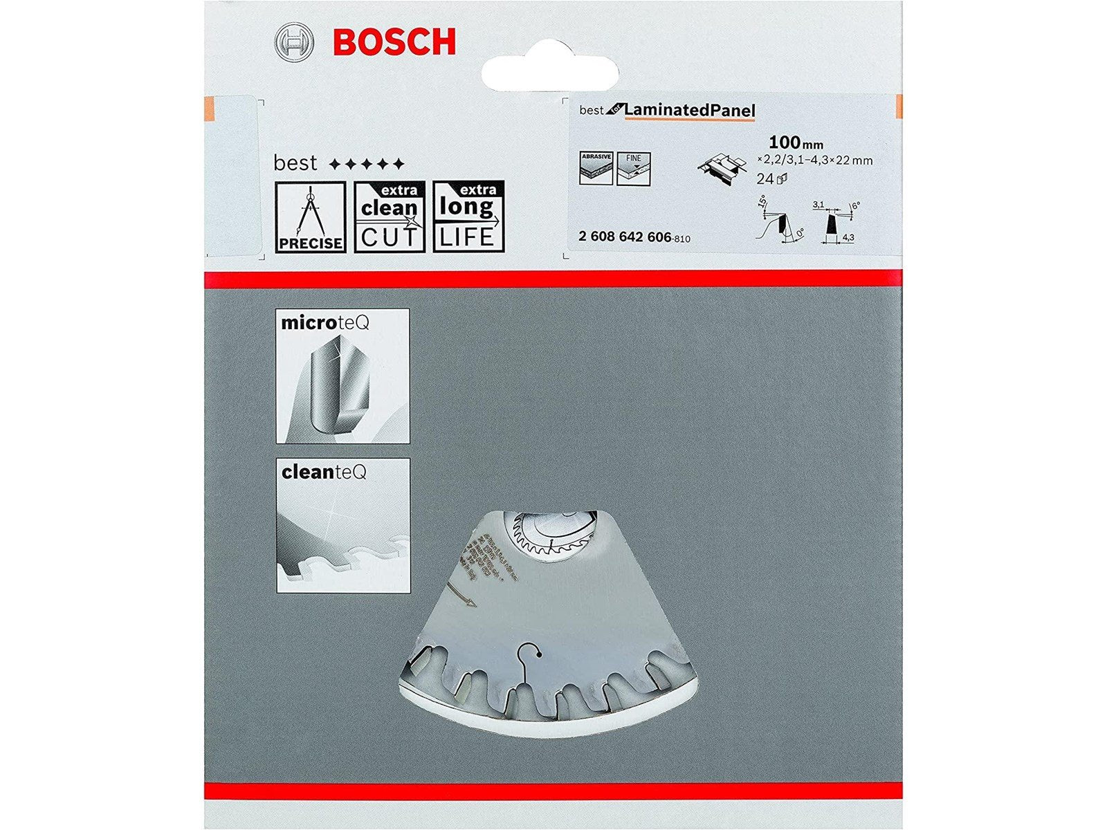 Bosch Circular Saw Blade  Best for Laminated Panel 100 x 2.2 x 22 mm