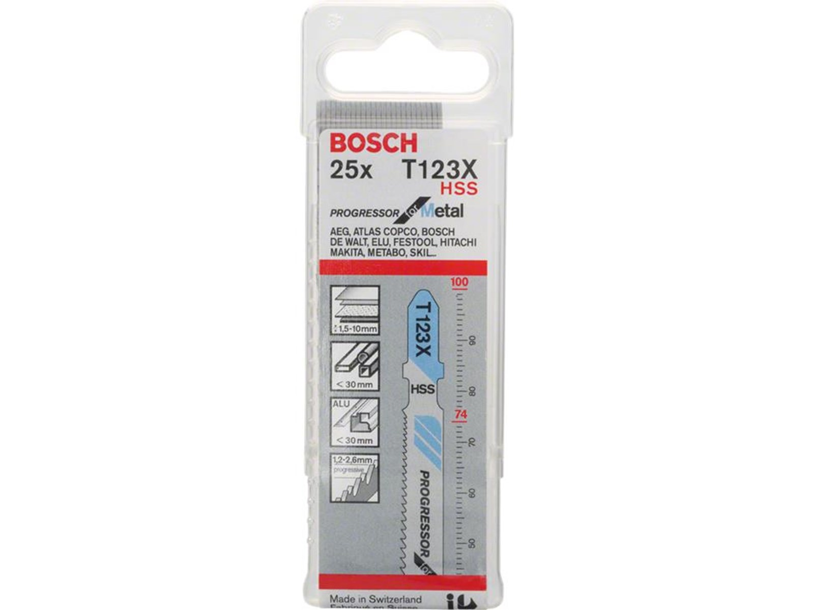 Bosch Jigsaw Blade T 123 X Progressor for Metal  25 pcs.