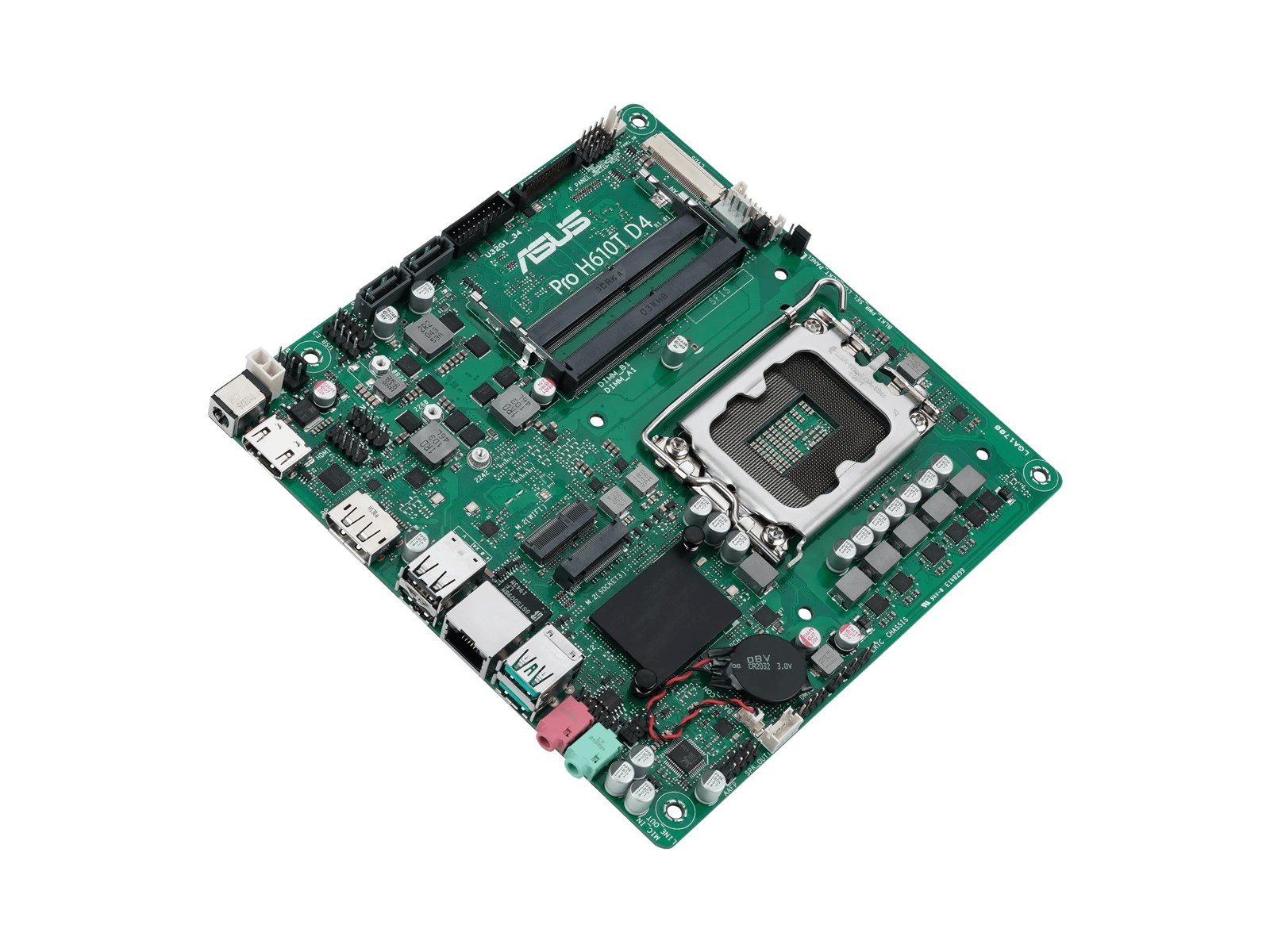 ASUS Pro H610T D4-CSM Mainboard - Intel H610 - Intel LGA1700 socket - DDR4 RAM - Thin Mini-ITX