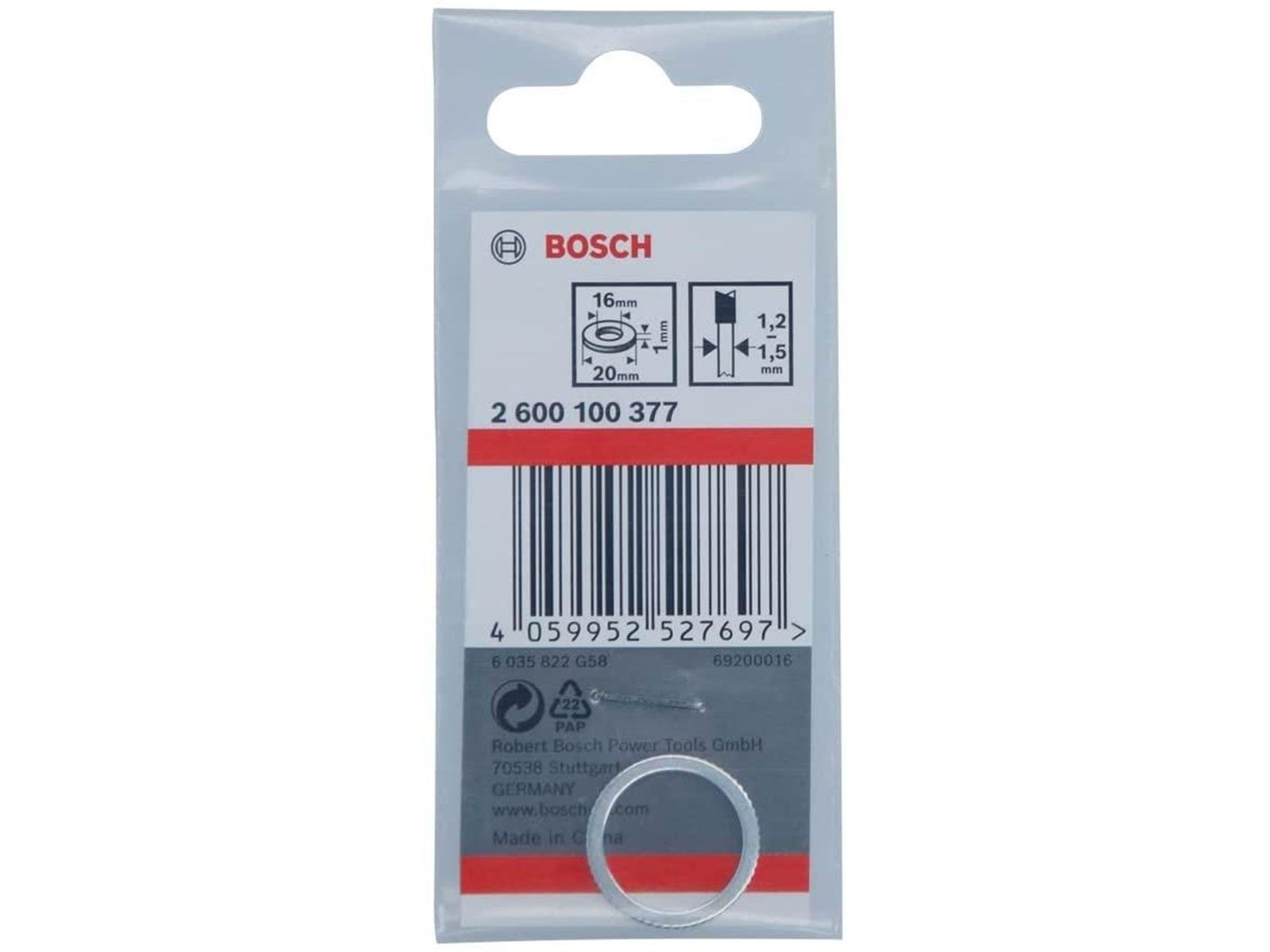 Bosch Reduction Ring for Circular Saw Blades 20 x 16 x 1 mm