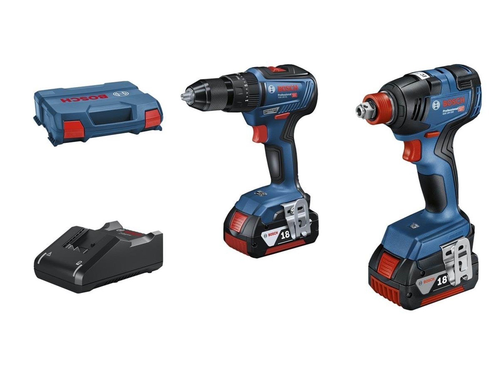 Bosch Professional AKKUSÆT 18V GDX/GSB 2X4.0AH L-CASE