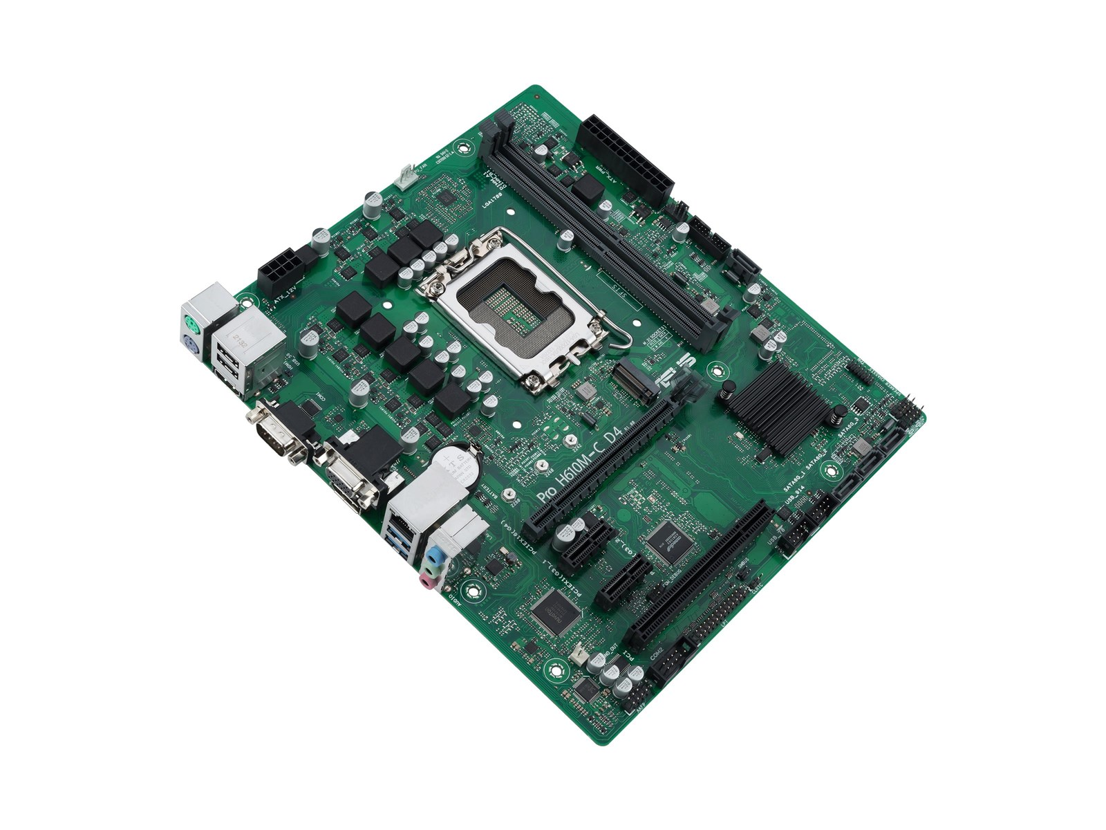 ASUS PRO H610M-C D4-CSM Mainboard - Intel H610 - Intel LGA1700 socket - DDR4 RAM - Micro-ATX