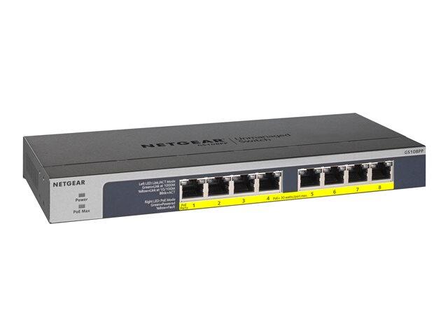Netgear GS108LP 8-Port Gigabit PoE+ Unmanaged Switches