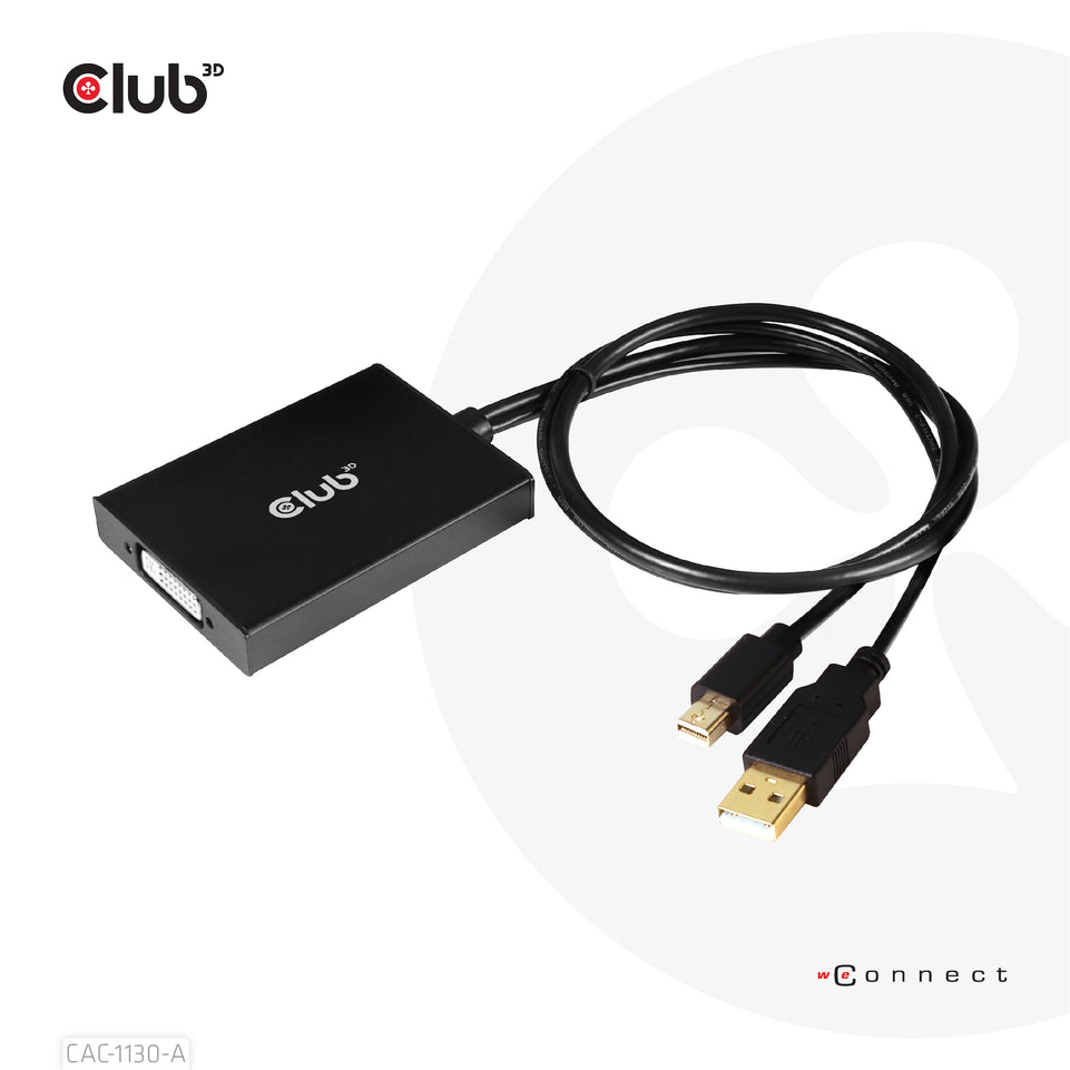 Club3D Adapter MiniDisplayport > DVI DualLink HDCP Off St/Bu ret