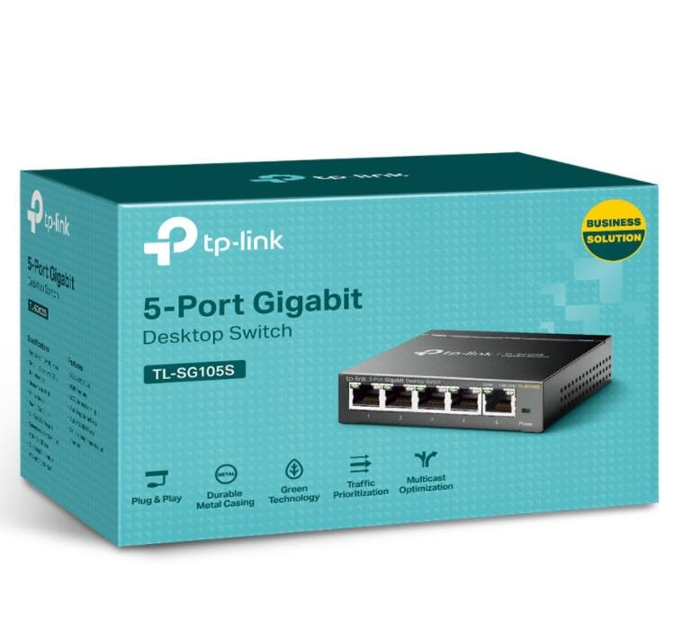 TP-Link TL-SG105S 5-Port 10/100/1000Mbit/s Desktop Switch