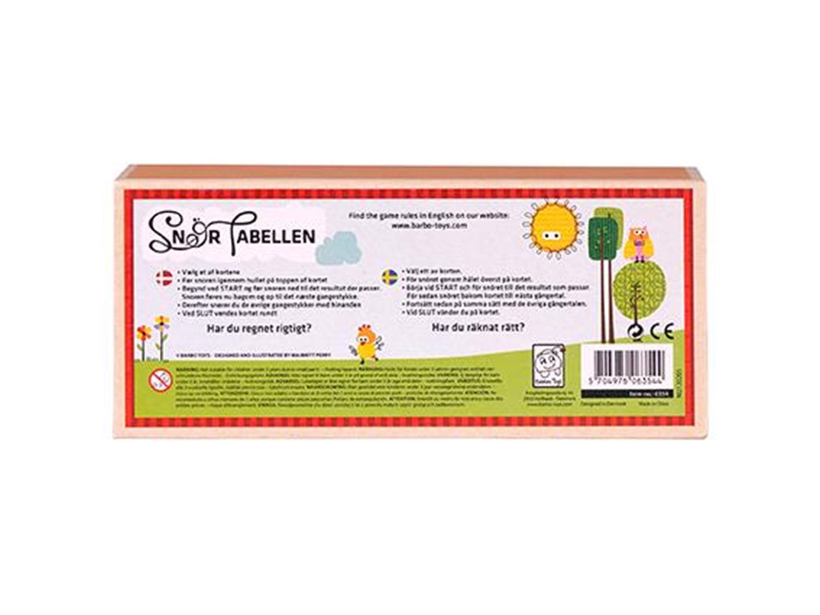 Barbo Toys Wacky Wonders - Snør Tabellen - 2-10 DK/SE