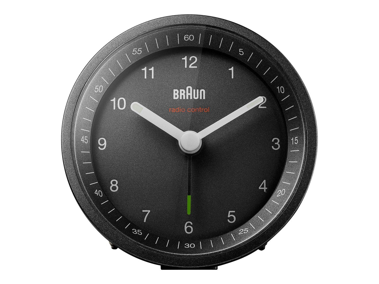 Braun BC07 - alarm clock - round - quartz - desktop - black