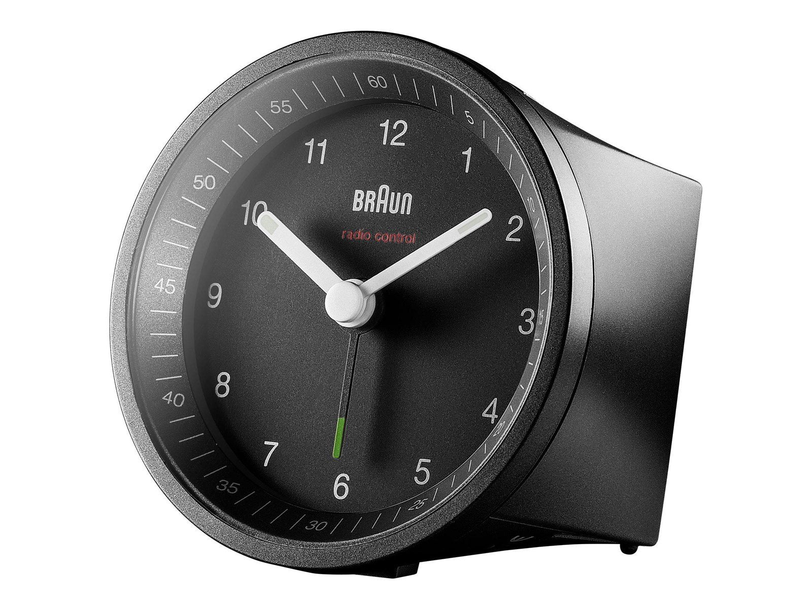 Braun BC07 - alarm clock - round - quartz - desktop - black