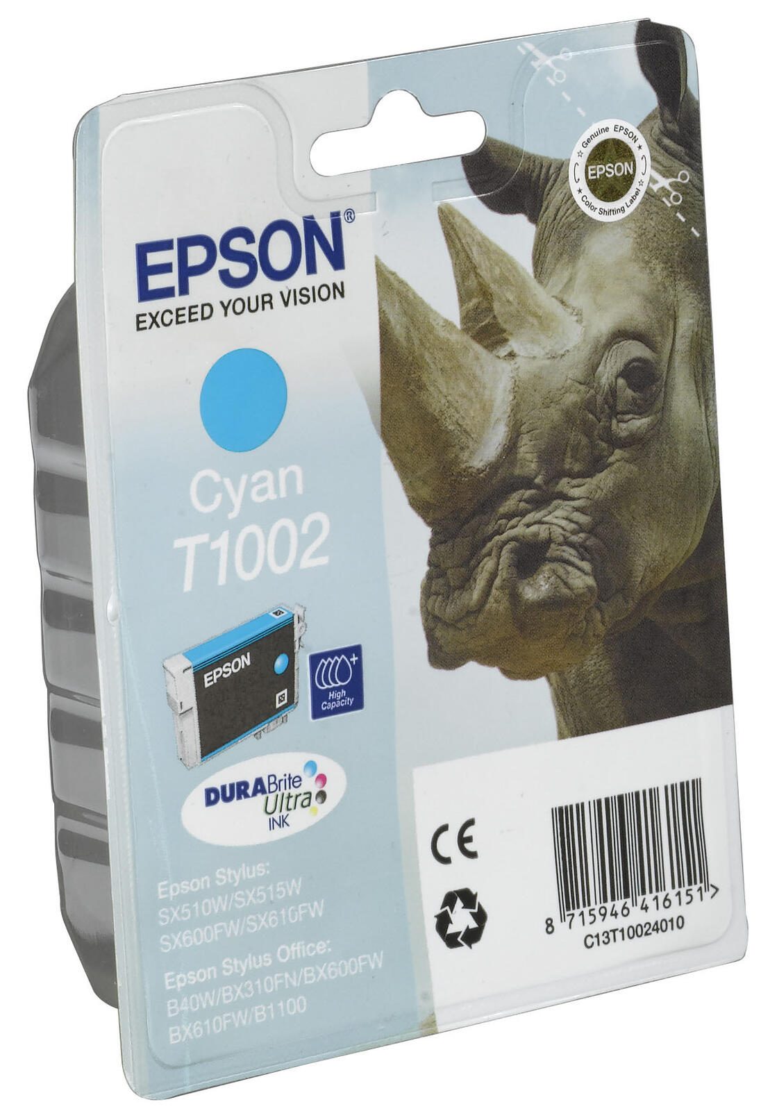 Epson Original T1002 Druckerpatrone cyan 915 Seiten 11ml (C13T10024010)