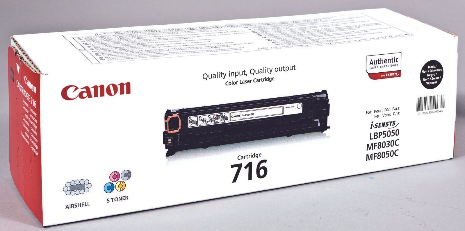 Canon Original Toner 716BK schwarz 2.300 Seiten (1980B002)