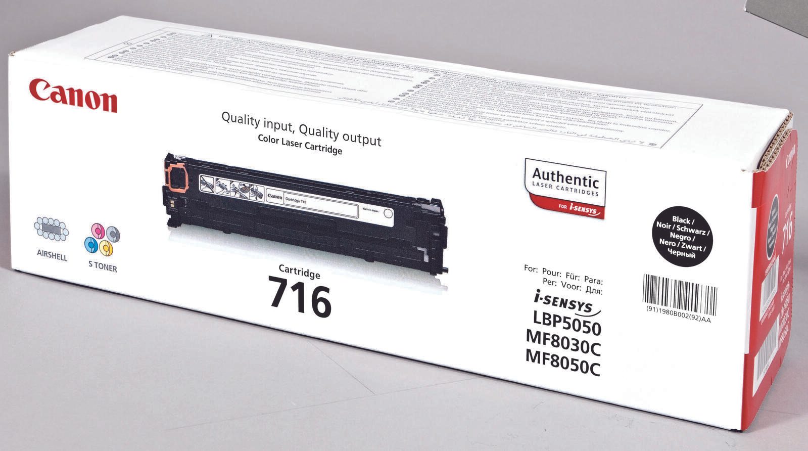Canon Original Toner 716BK schwarz 2.300 Seiten (1980B002)