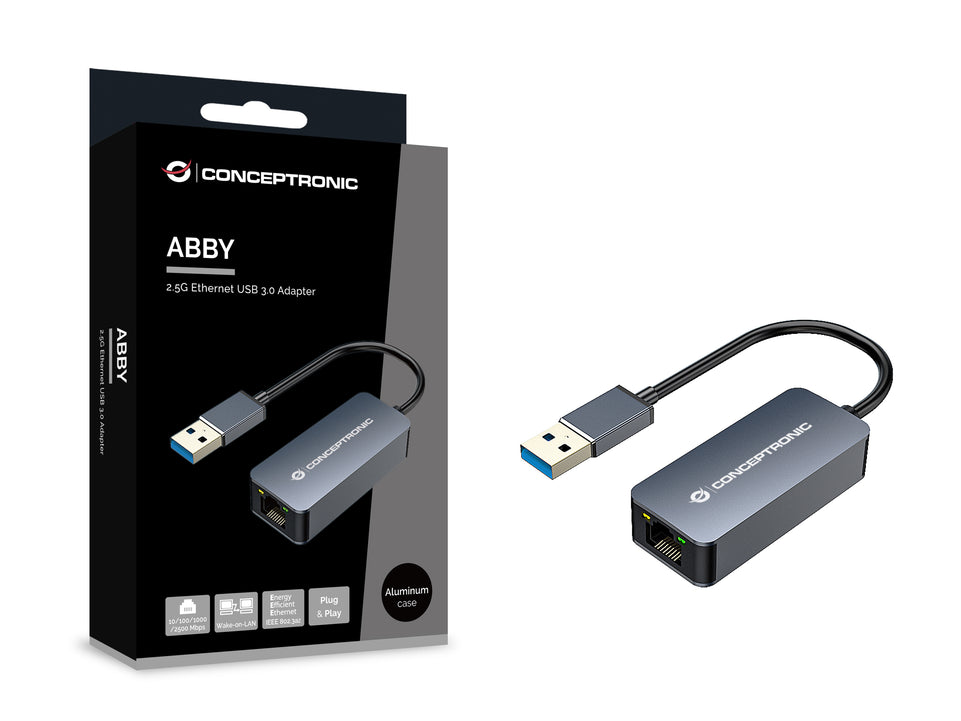 CONCEPTRONIC Adapter USB3.0-> RJ45 10/100/1000/2500    0.15m