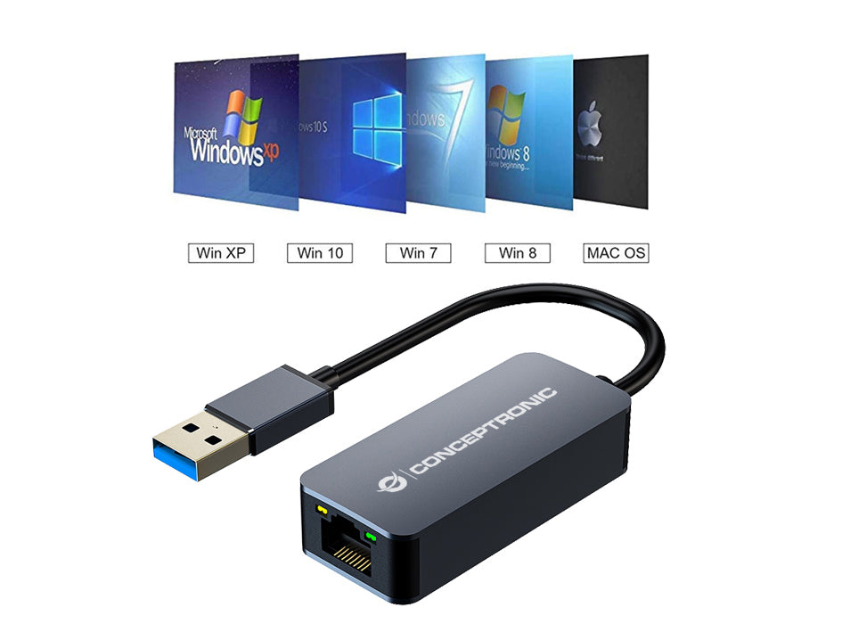 CONCEPTRONIC Adapter USB3.0-> RJ45 10/100/1000/2500    0.15m