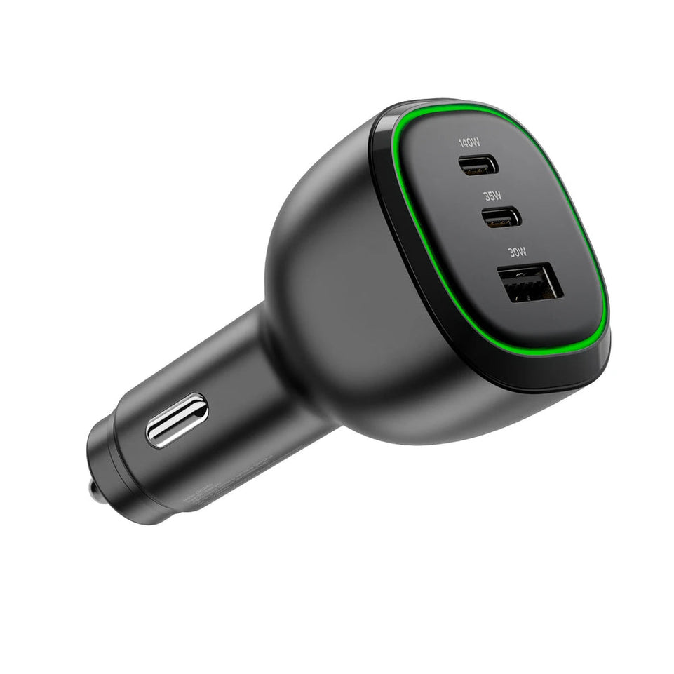 Alogic KFZ Lagegerдt 165W 3Port 2xUSB-C+1xUSB-A+USB-C Kabel