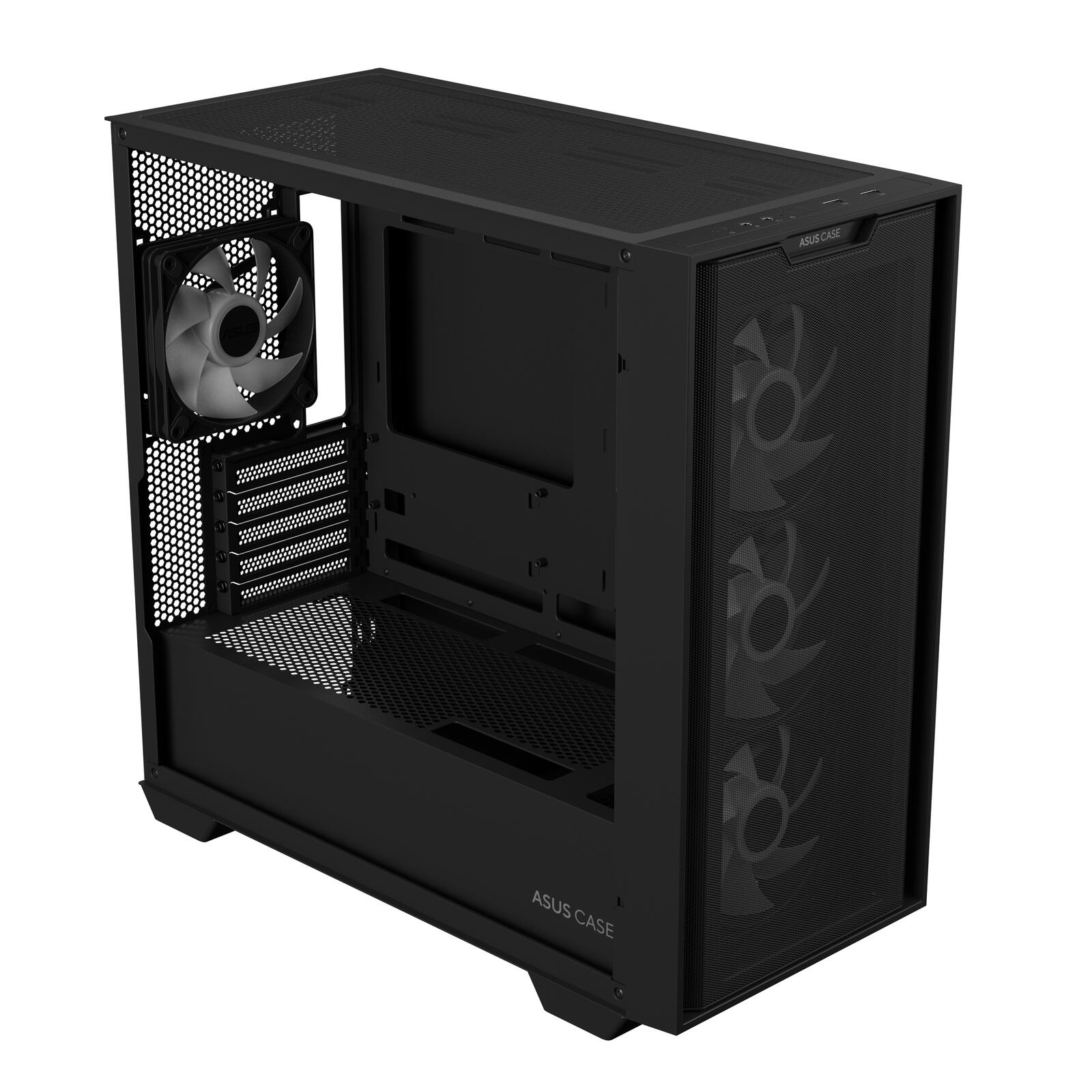 ASUS A21 PLUS TG ARGB microATX PC Gehäuse, schwarz