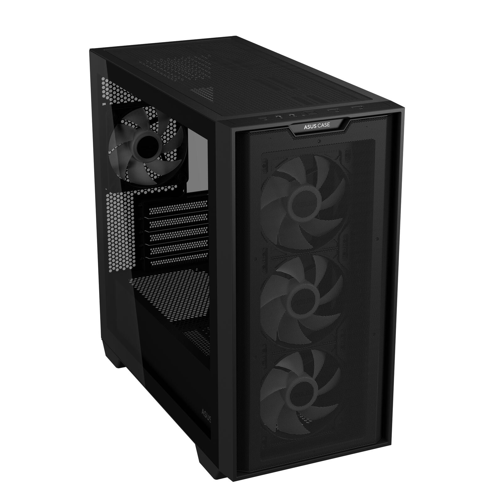 ASUS A21 PLUS TG ARGB microATX PC Gehäuse, schwarz