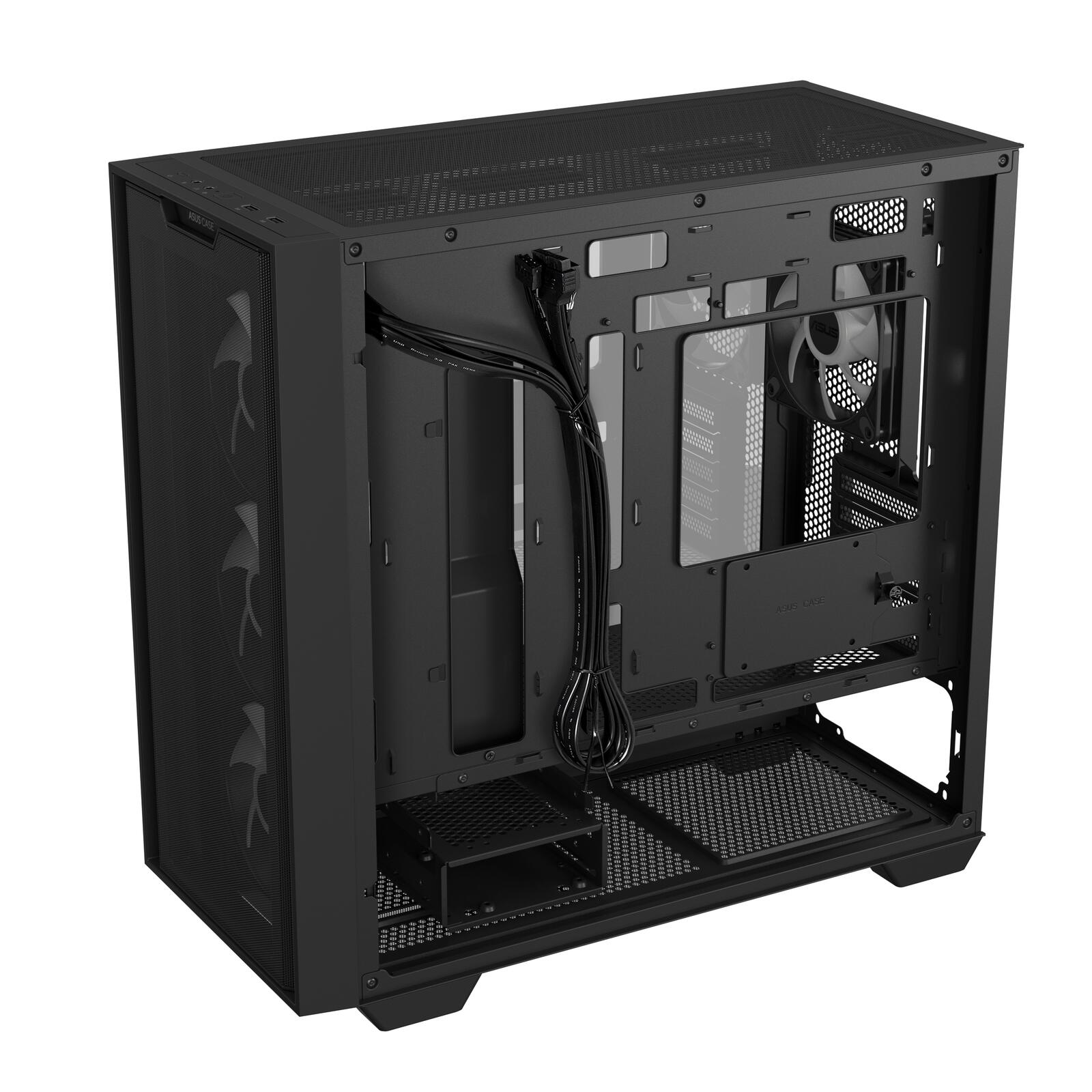 ASUS A21 PLUS TG ARGB microATX PC Gehäuse, schwarz