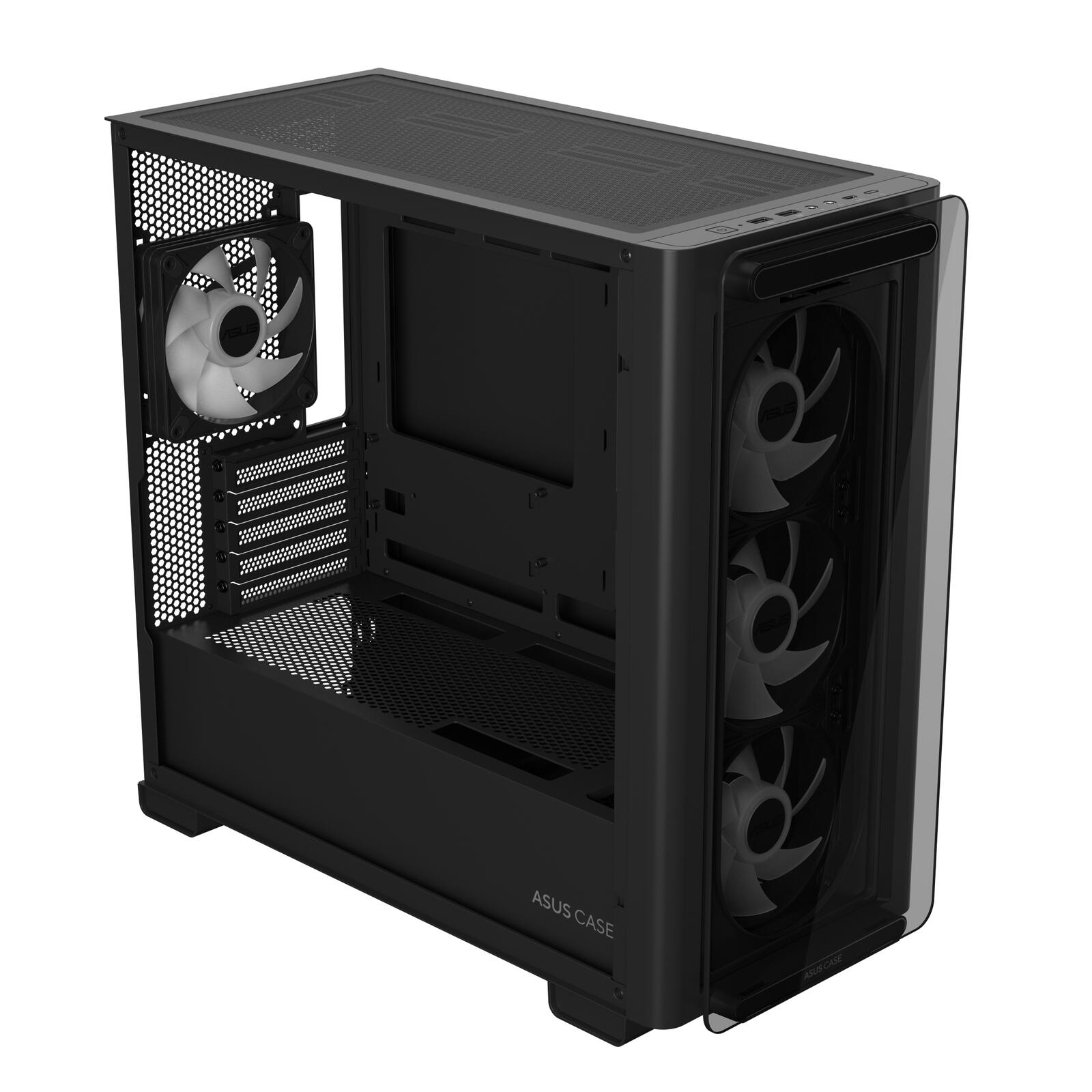 ASUS A23 PLUS TG ARGB microATX PC Gehäuse, schwarz