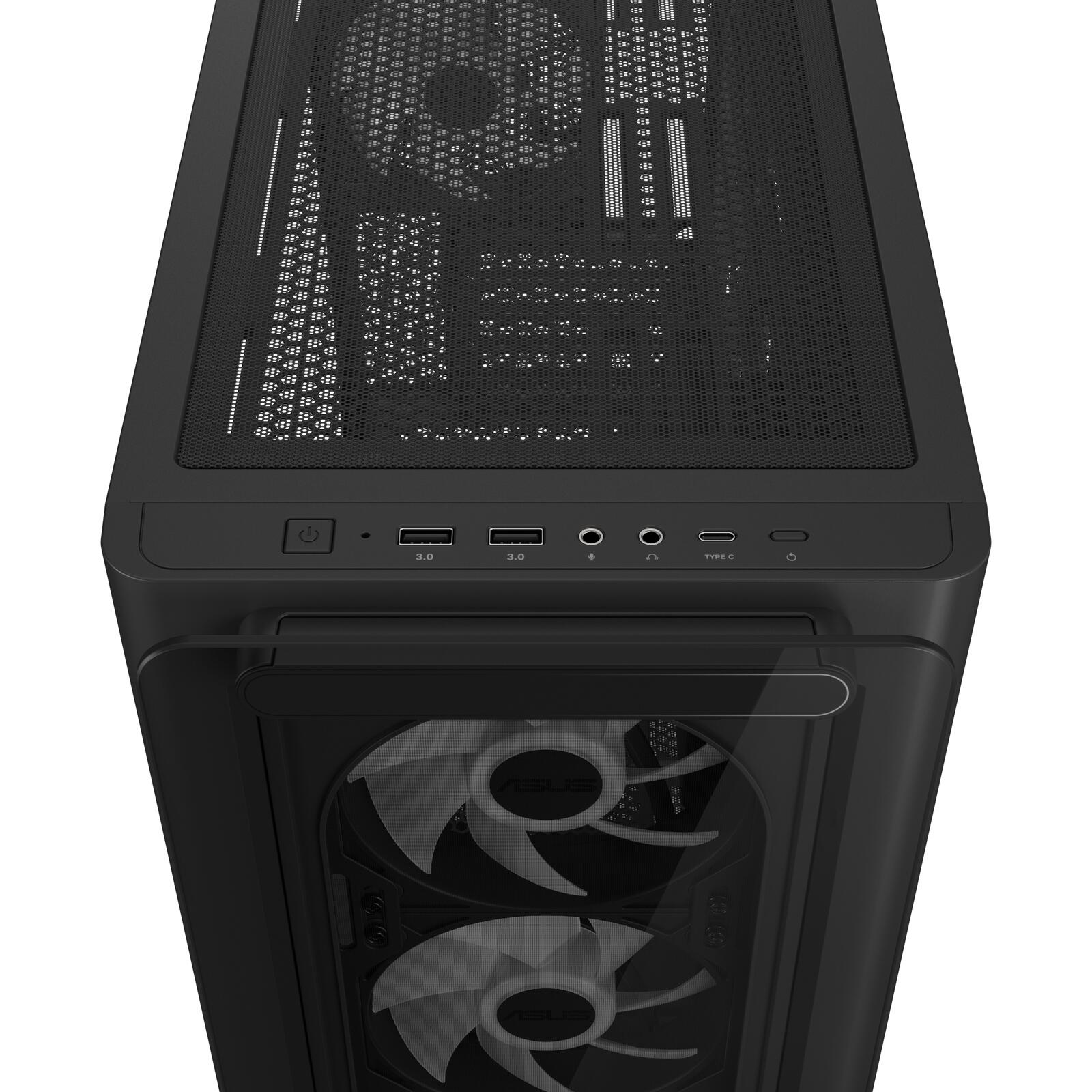 ASUS A23 PLUS TG ARGB microATX PC Gehäuse, schwarz