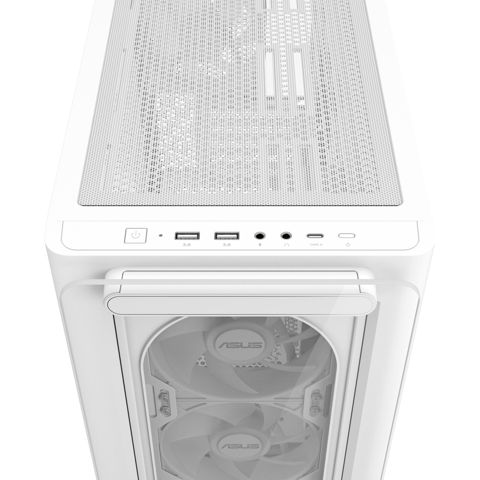 ASUS A23 PLUS TG ARGB microATX PC Gehäuse, weiß