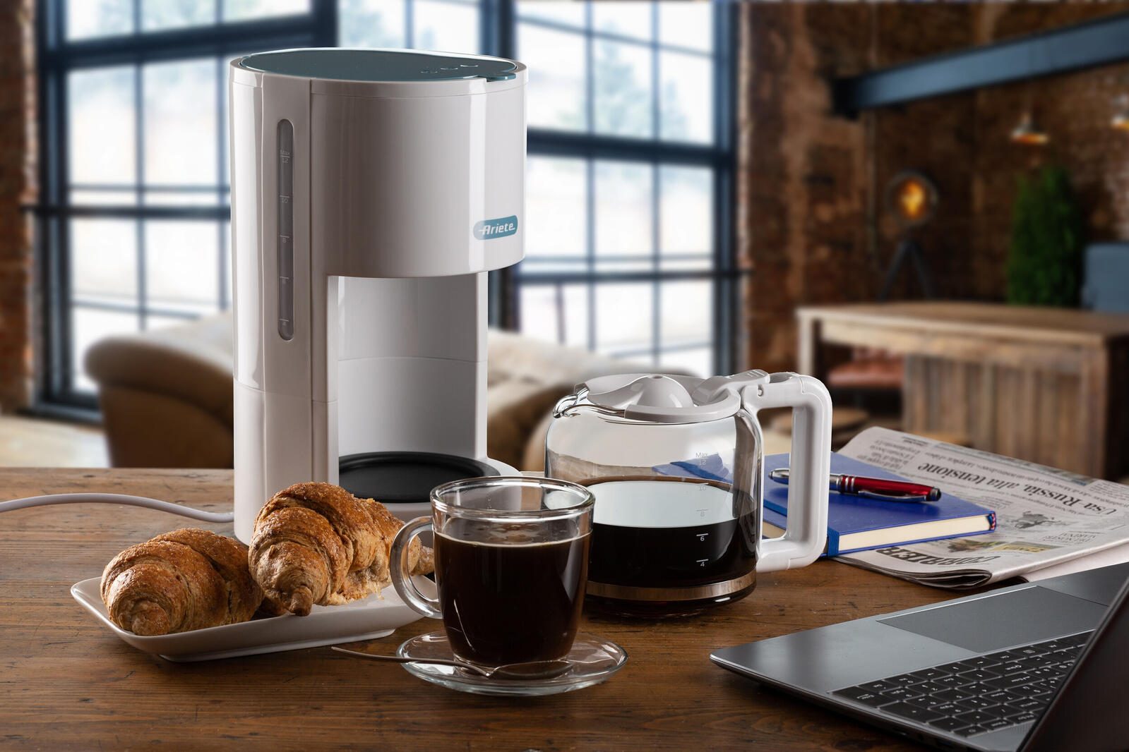 Ariete Breakfast Filter-Kaffeemaschine - 1,5l für 12 Tassen - weiß