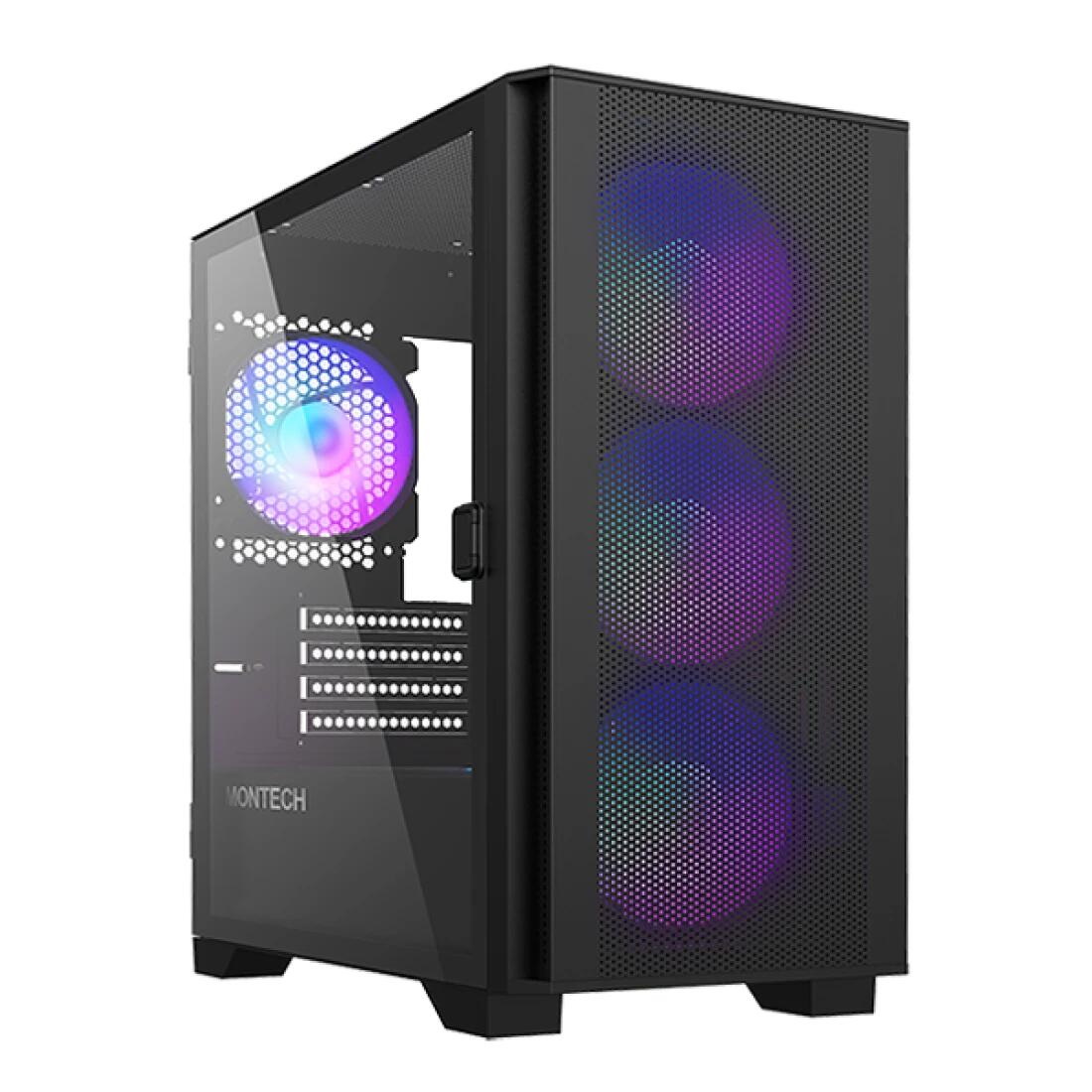 Montech PC Gehäuse Air 100 ARGB Mini-Tower Schwarz