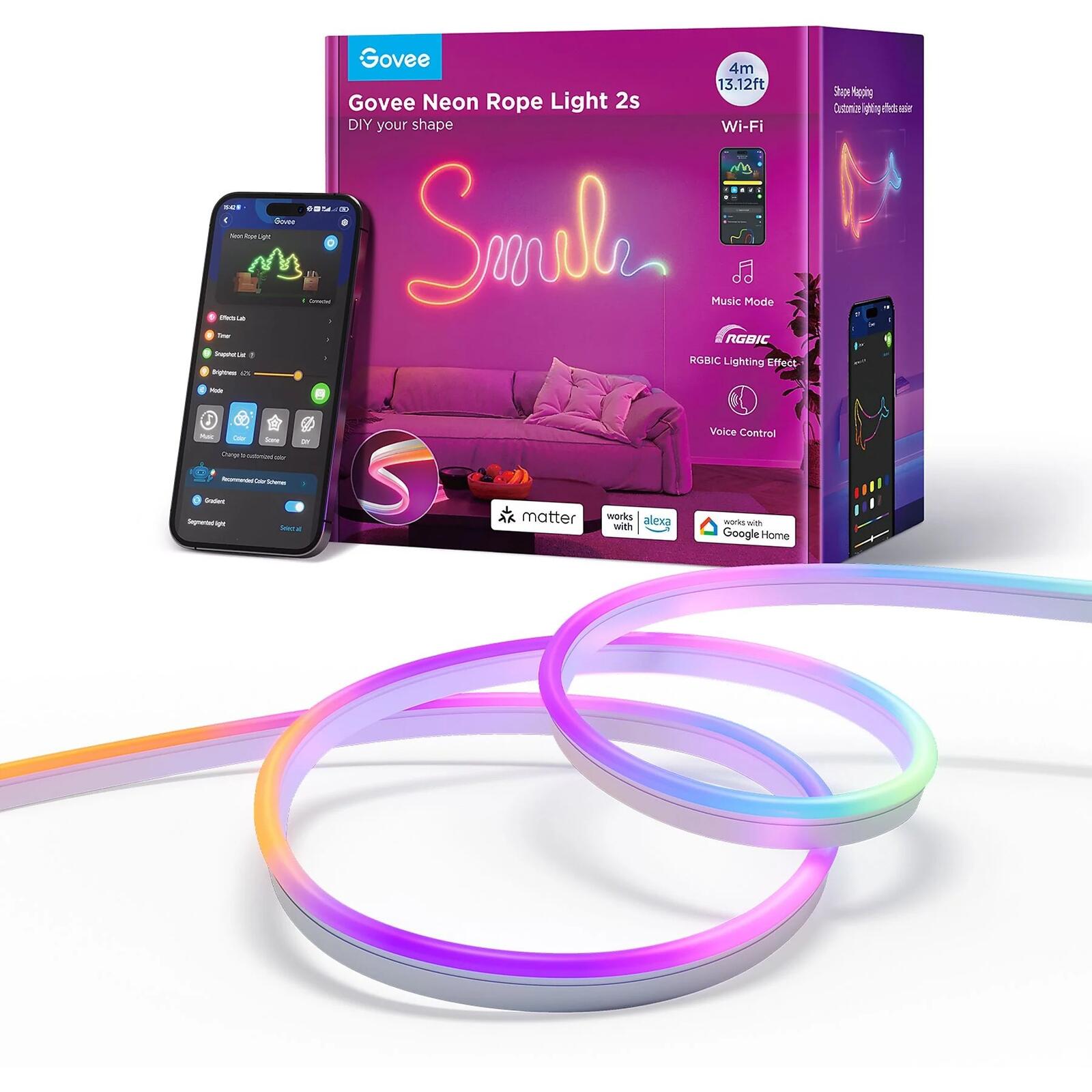 Govee RGBIC LED Neon Strip Light 4,0m white