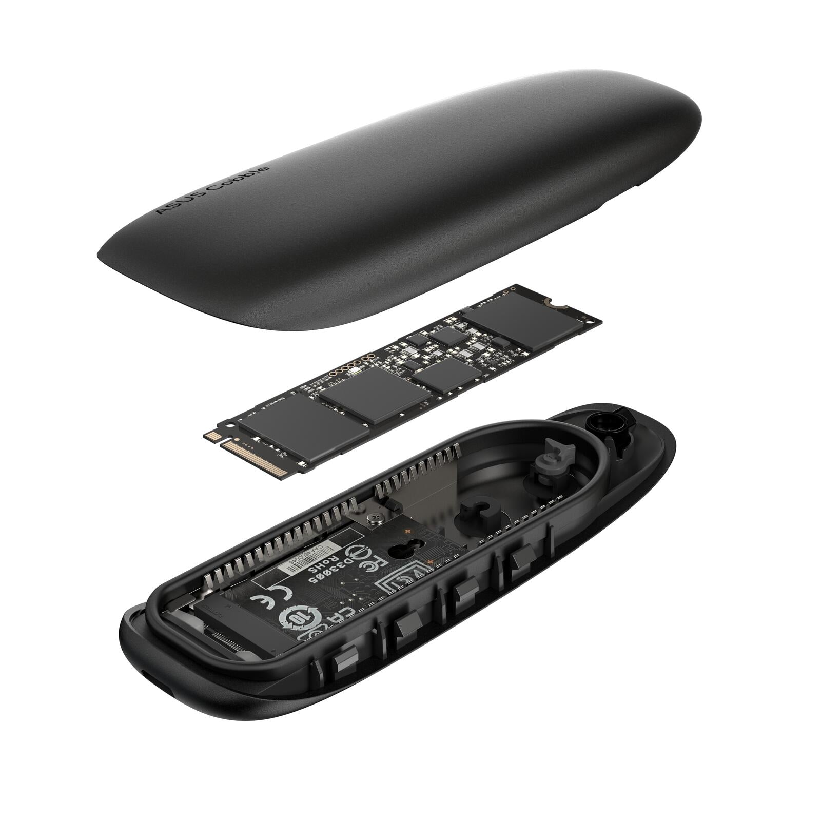 ASUS COBBLE USB-C 3.2 Gen 2x1 SSD-Gehäuse, schwarz
