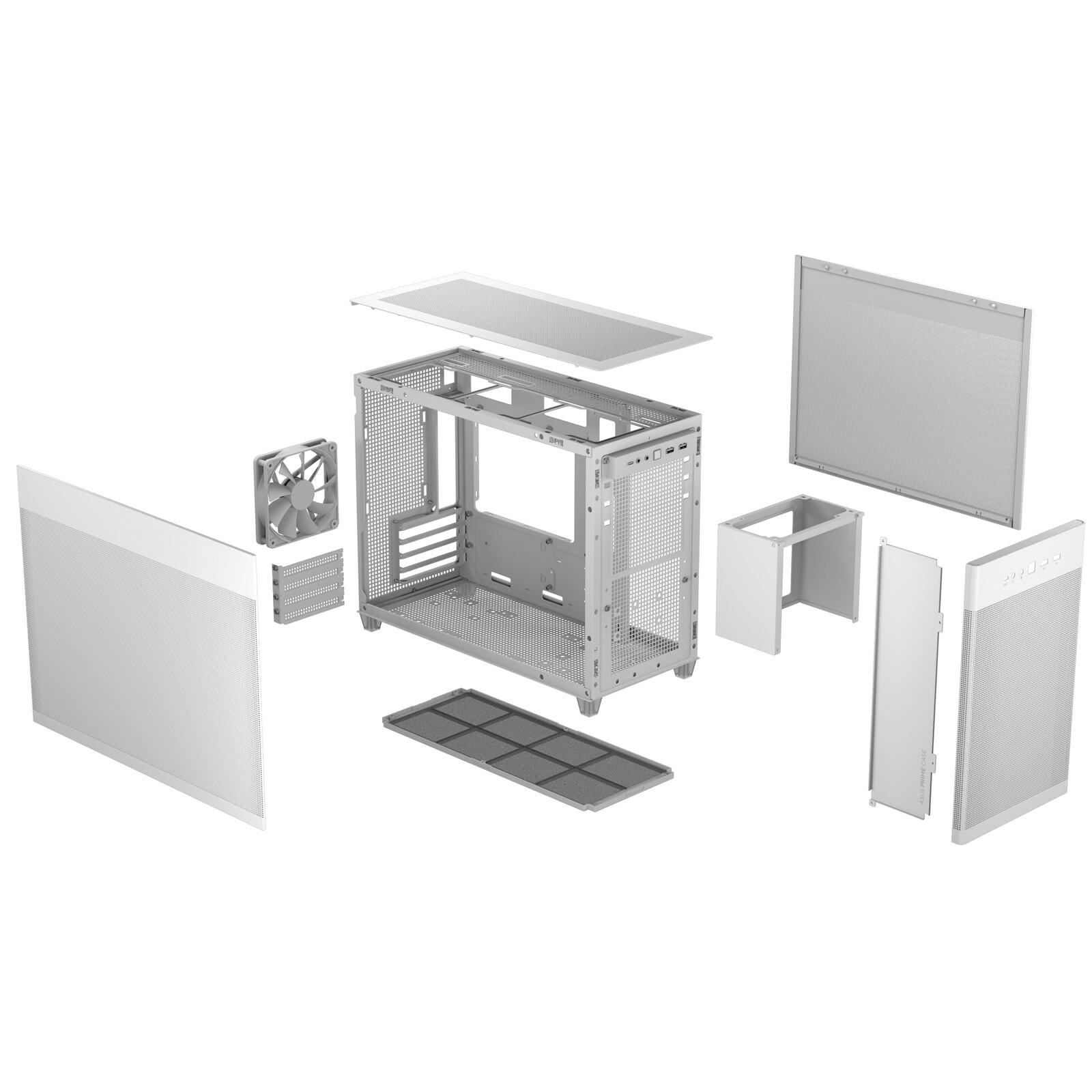 ASUS Prime AP201 MicroATX Gehäuse, weiß