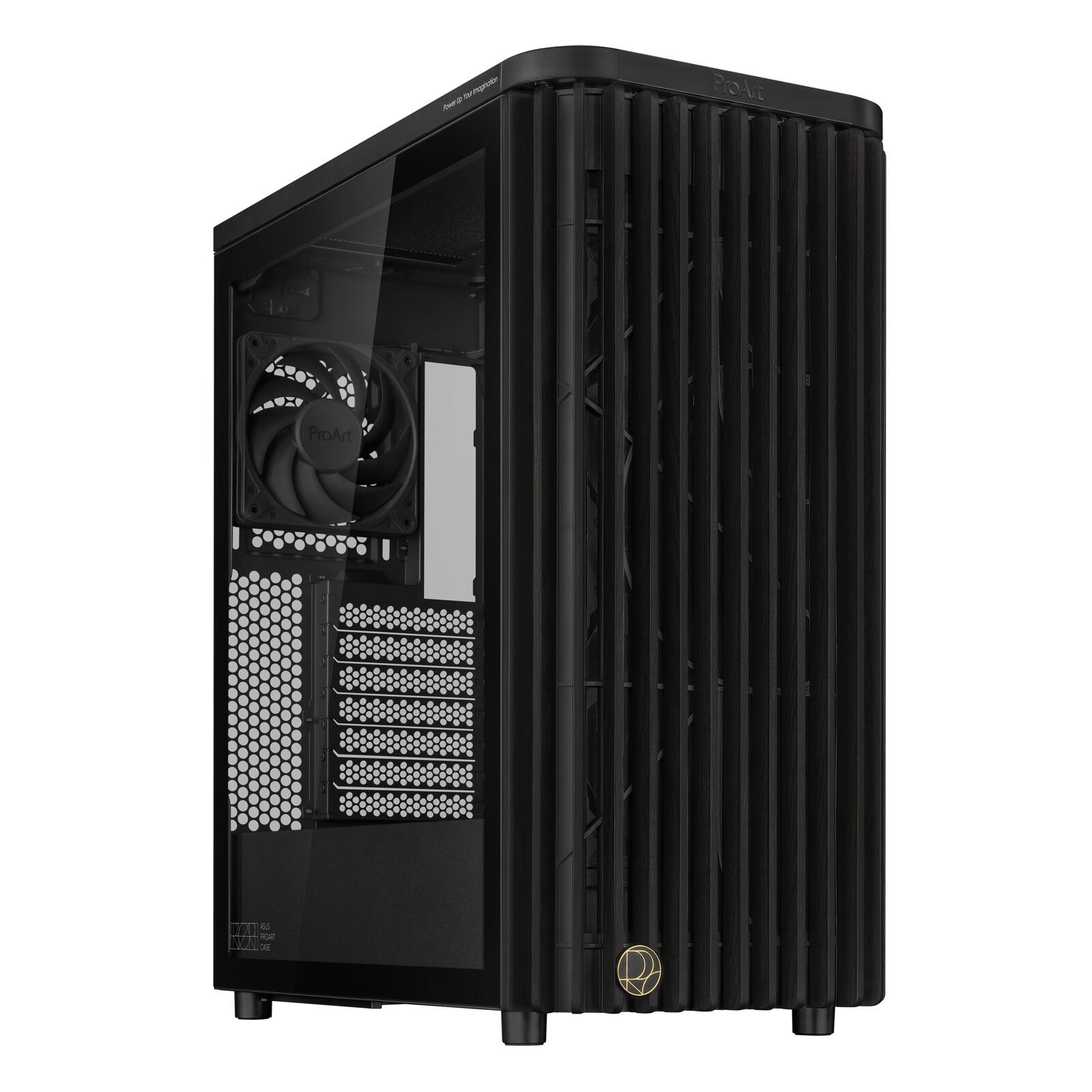 ASUS ProArt PA401 Wood Edition ATX PC Gehäuse TG PWM, schwarz