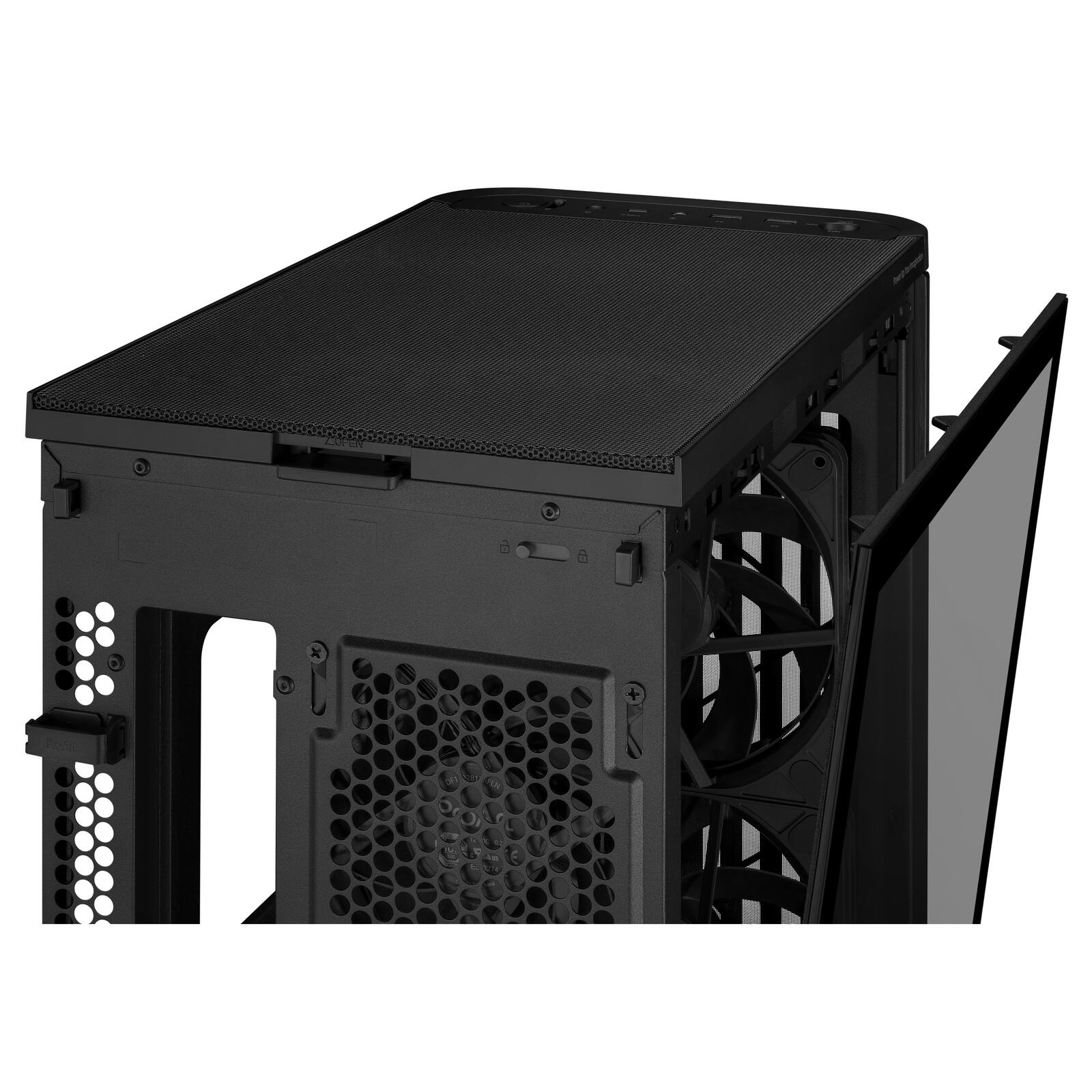 ASUS ProArt PA401 Wood Edition ATX PC Gehäuse TG PWM, schwarz