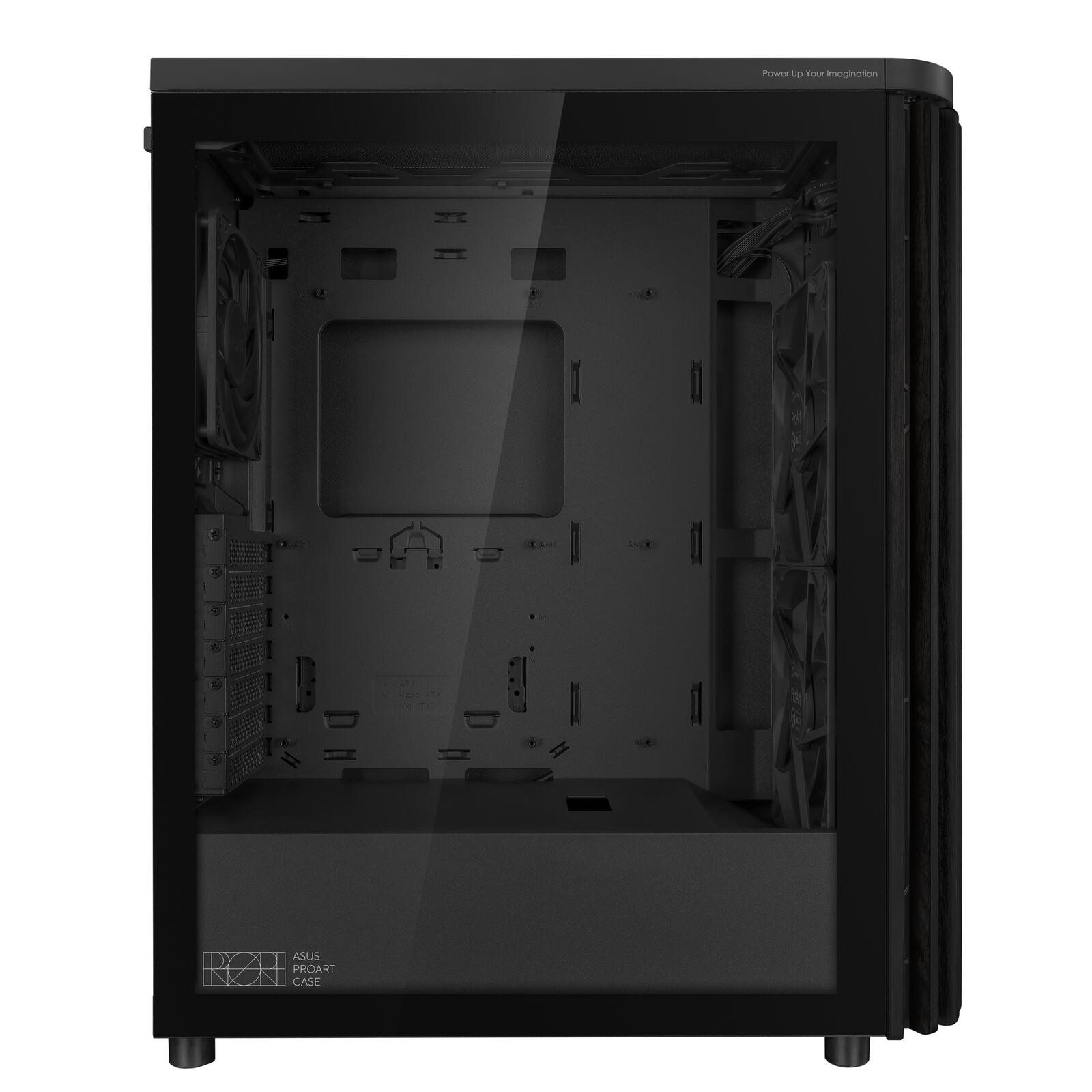 ASUS ProArt PA401 Wood Edition ATX PC Gehäuse TG PWM, schwarz