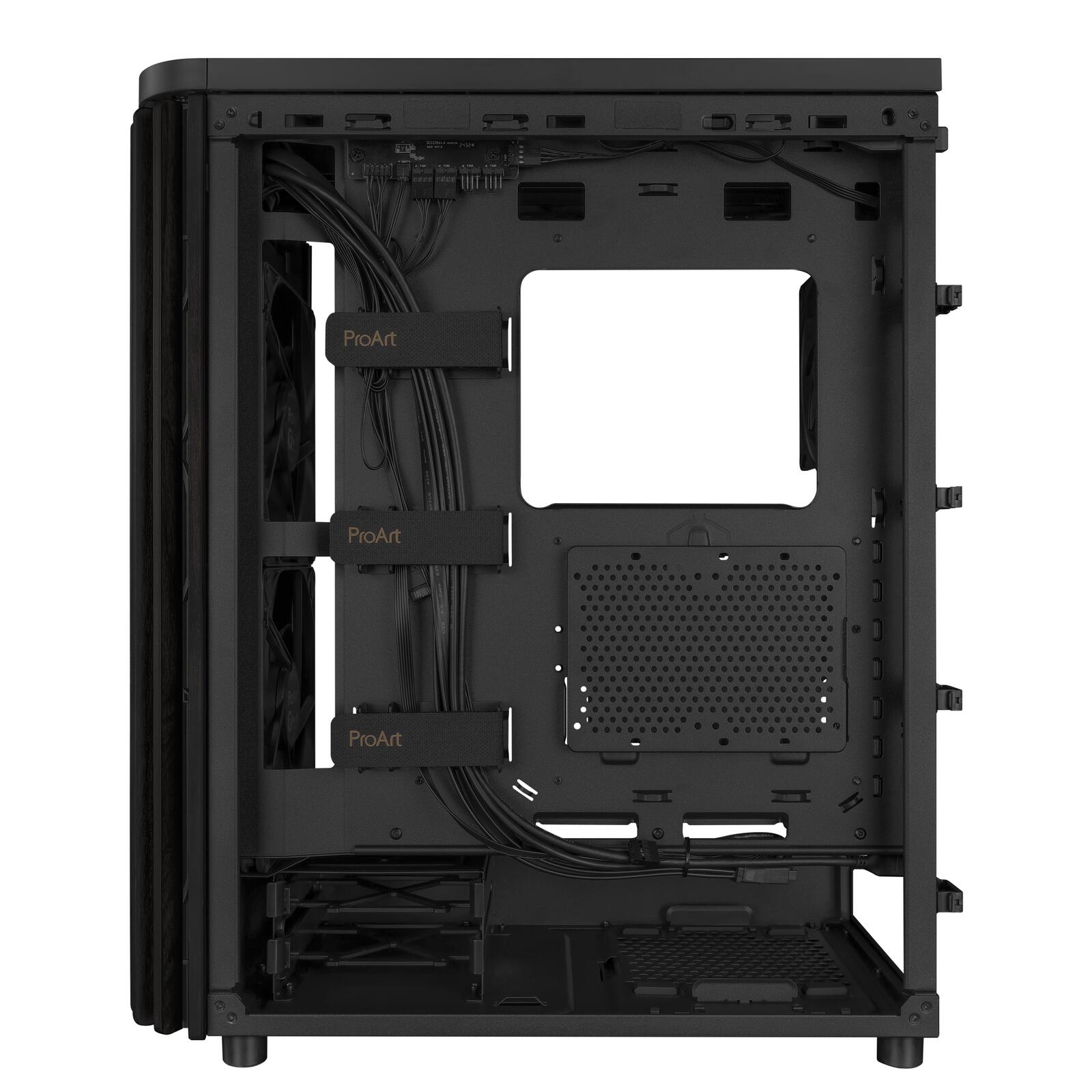 ASUS ProArt PA401 Wood Edition ATX PC Gehäuse METAL PWM, schwarz