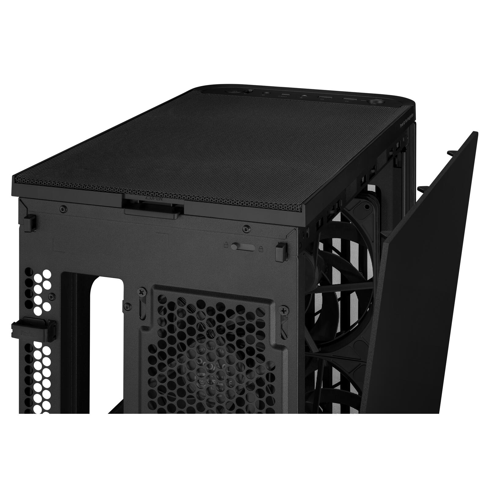ASUS ProArt PA401 Wood Edition ATX PC Gehäuse METAL PWM, schwarz