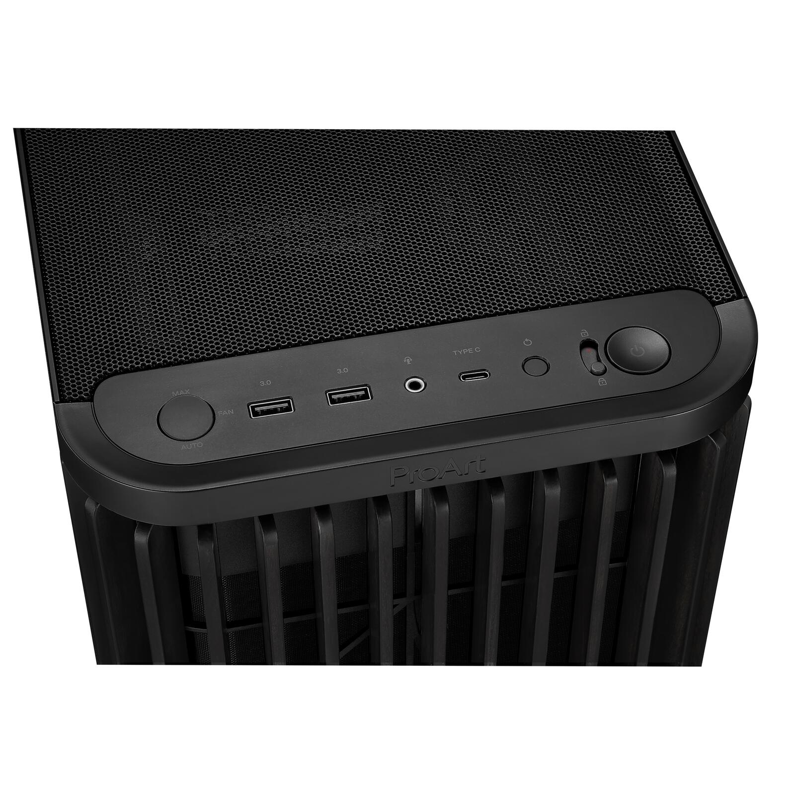 ASUS ProArt PA401 Wood Edition ATX PC Gehäuse METAL PWM, schwarz