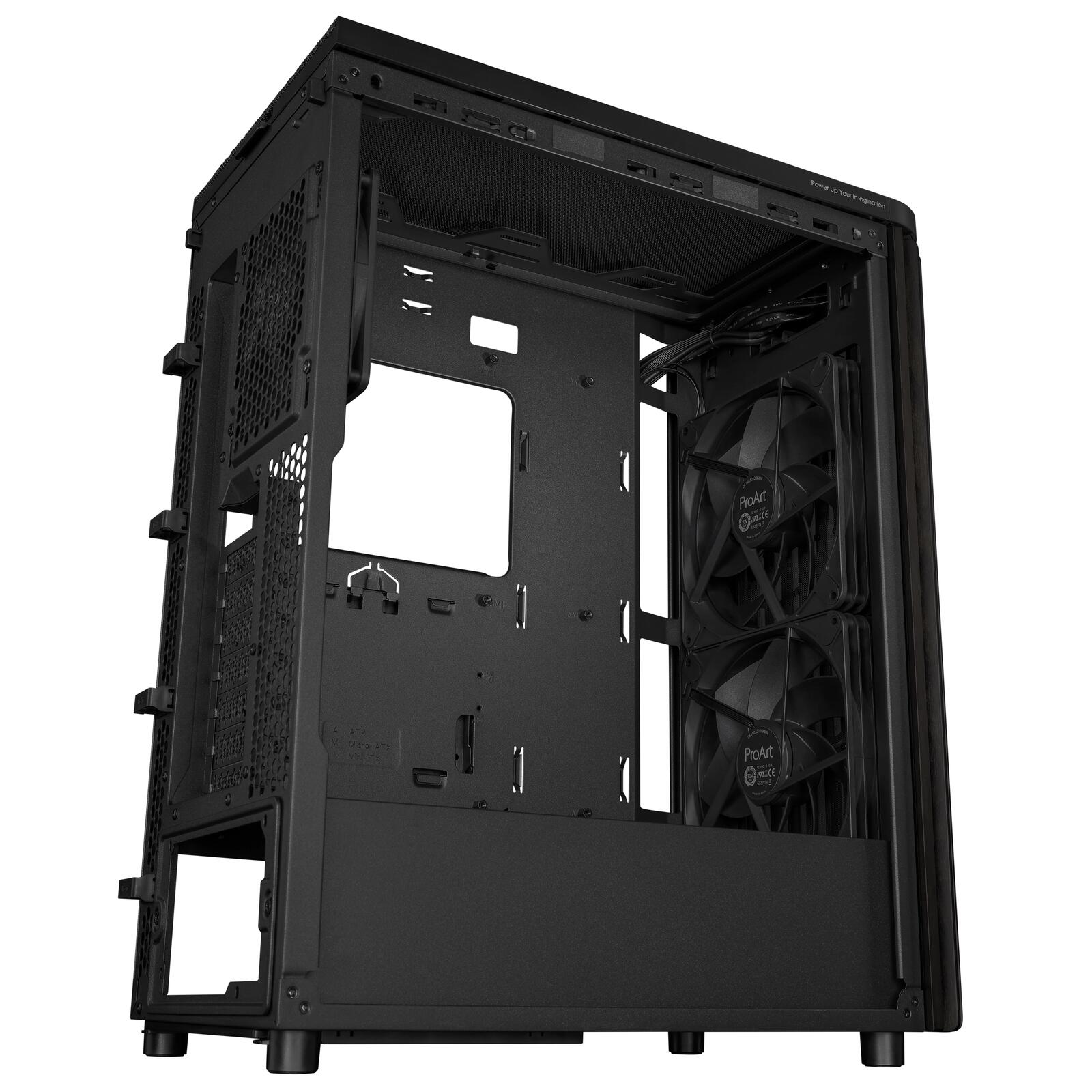 ASUS ProArt PA401 Wood Edition ATX PC Gehäuse METAL PWM, schwarz